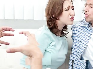 Mischievous Boyfriend Tricks His Girlfriend's Stepmom And Sneaks The Condom Off To Cum Inside Her