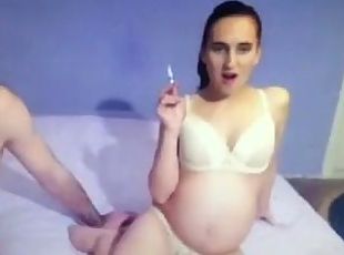 Pregnant smoking teen
